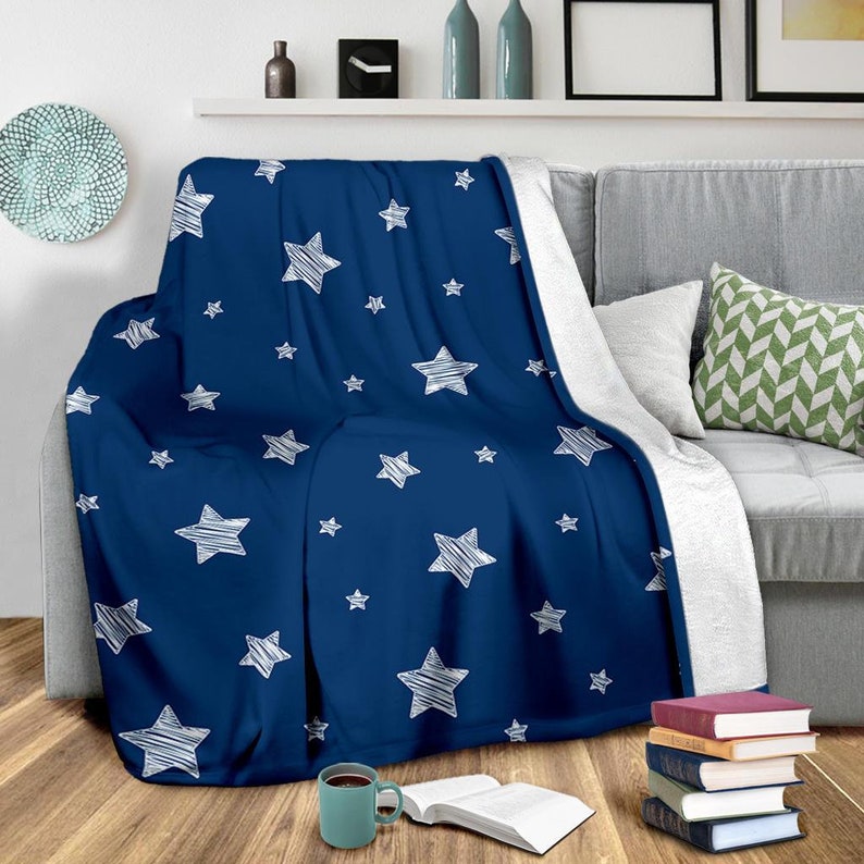 Stars Blanket / Stars Fleece Blanket / Stars Throw Blanket / Etsy