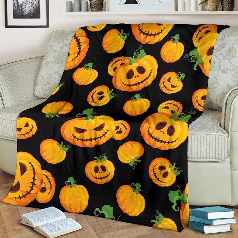 Halloween Blanket Halloween Throw Blanket Halloween Fleece Etsy