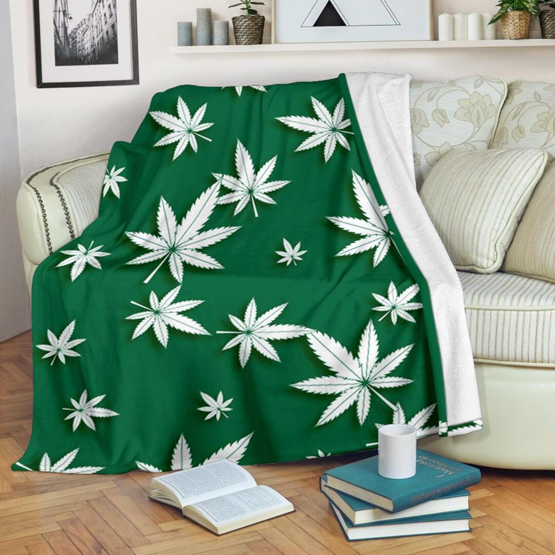 Marijuana Blanket / Marijuana Throw Blanket / Weed Fleece Etsy