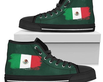 Mexico Country Flag, Mexico Newest Custom Name Sneakers, Mens Shoes, Womens Shoes, Birthday Gift, Gift for Him, Gift for Her