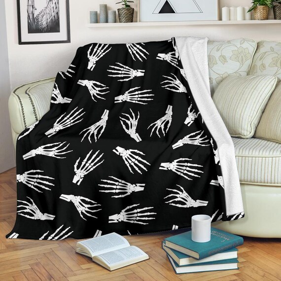 Skeleton Blanket Skeleton Throw Blanket Skeleton Fleece Etsy
