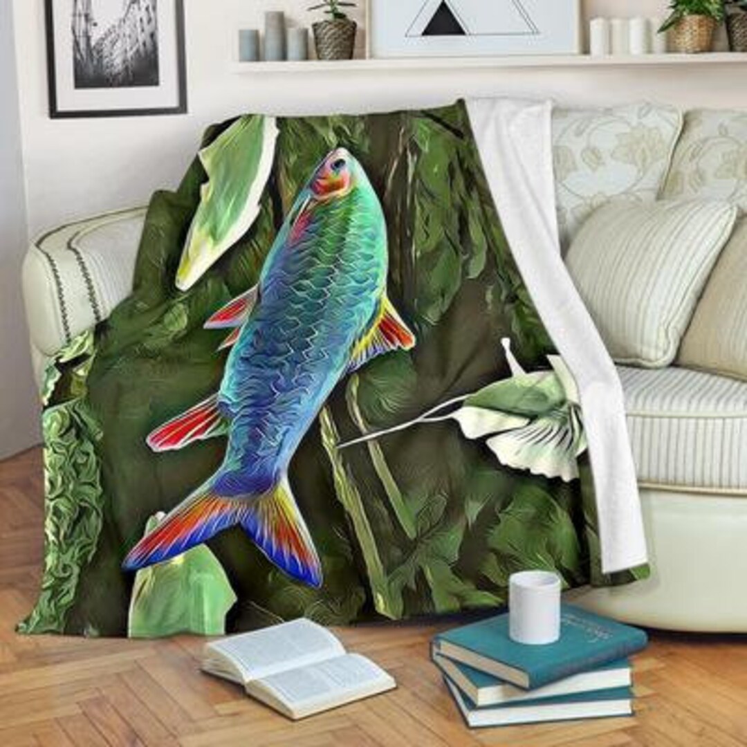 Fish Blanket / Fish Throw Blanket / Fish Fleece Blanket / Fish Adult