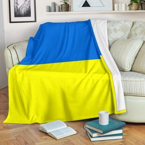 Ukraine Flag Blanket / Ukraine Throw Blanket / Ukraine Fleece Blanket / Ukraine Adult Blanket / Ukraine Kid Blanket / Gift