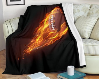 American Football Blanket / Rugby Throw Blanket / American Football Fleece Blanket / Football Adult Blanket / Rugby Kid Blanket