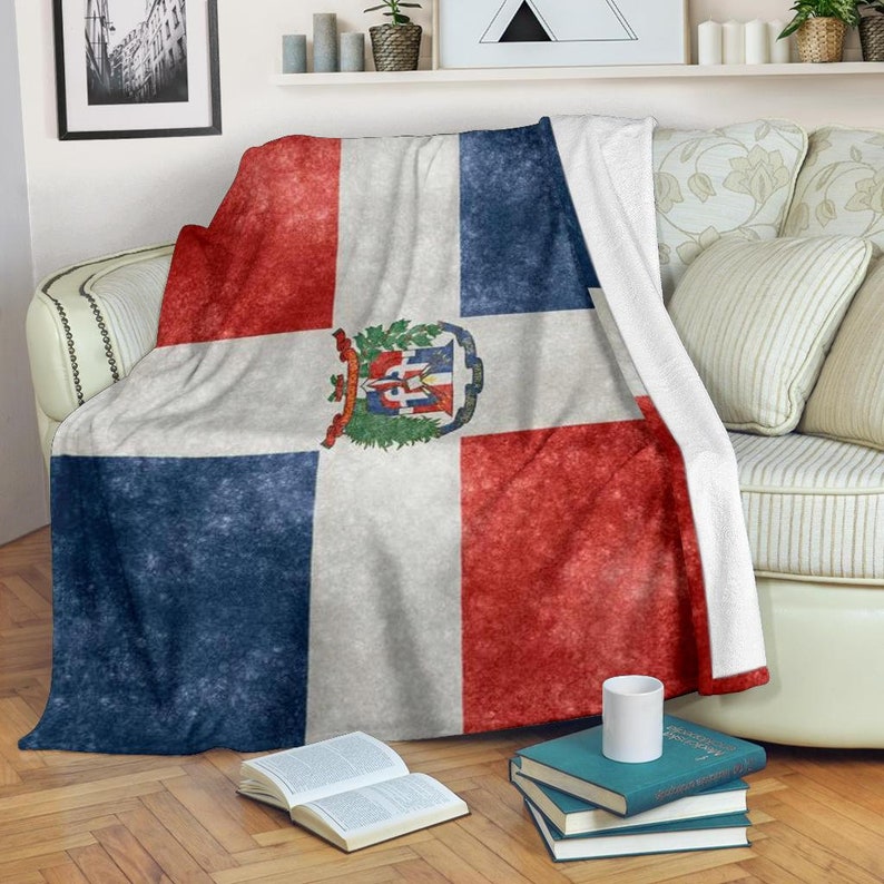 Dominicana Blanket / Dominican Republic Flag Blanket / Etsy