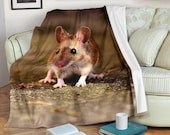 Mouse Blanket / Rodent Throw Blanket / Mouse Fleece Blanket