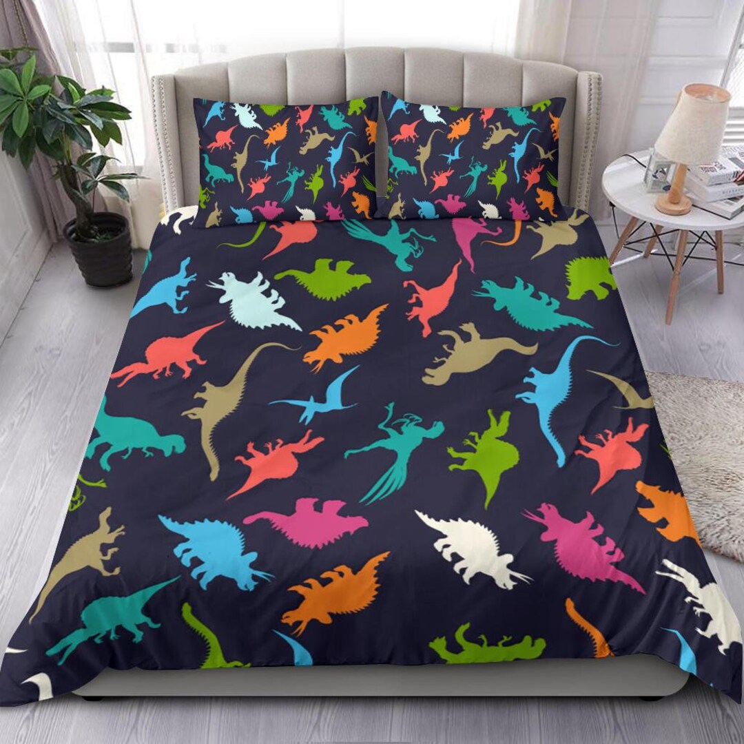Dinosaurs Duvet Cover and Pillow Covers Dinosaurs Bedding Set Dinosaurs