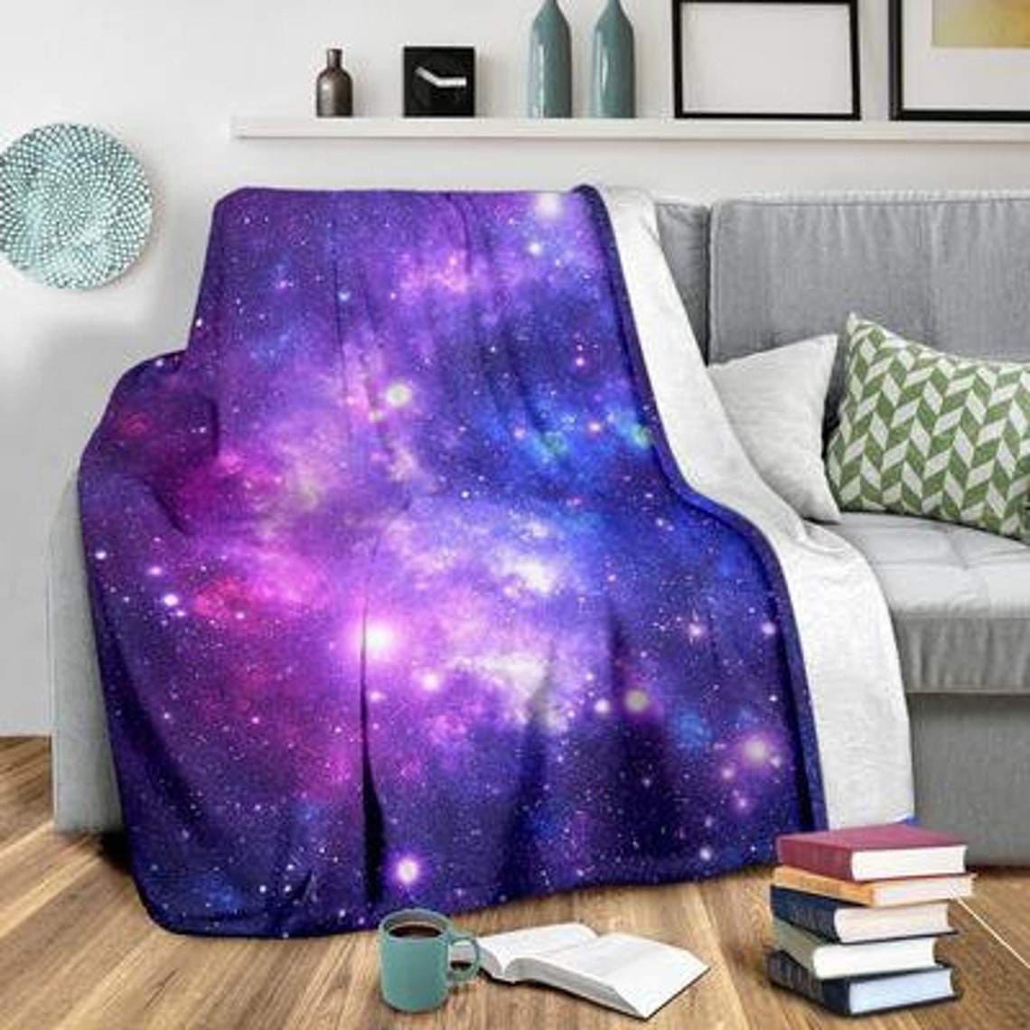 Galaxy Blanket / Galaxy Throw Blanket / Galaxy Fleece Blanket Etsy