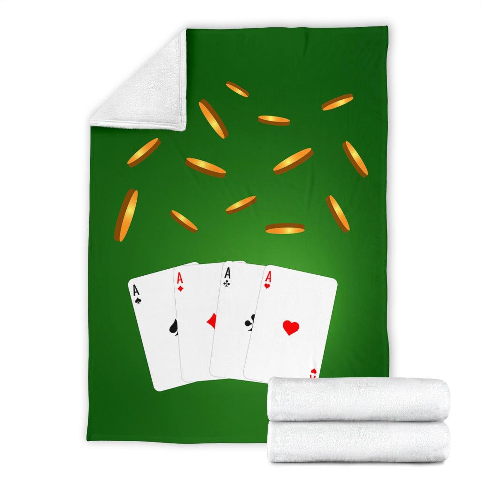 Cards Casino Blanket / Poker Throw Blanket / Cards Casino Etsy