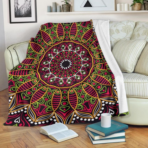 Rodeo Verdampen Geruïneerd Mandala Deken / Mandala Throw Deken / Mandala Fleece Deken / - Etsy België