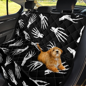 Skeleton Hands Pet Backseat Cover-Car Accessories, Dog Lovers Gift, Pet Owner,Dog, Mom Dad, Car Seat Cover,Car Seat Protector