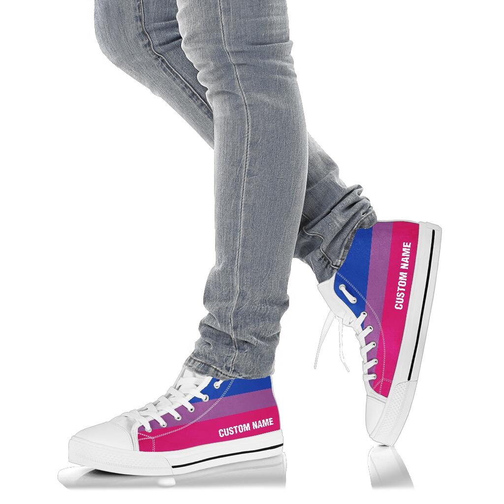 Bisexual Custom Name High Top Shoes Bisexual Custom Print Shoes Bisexual Custom Name High Top Sneakers Bisexual Gift Etsy UK