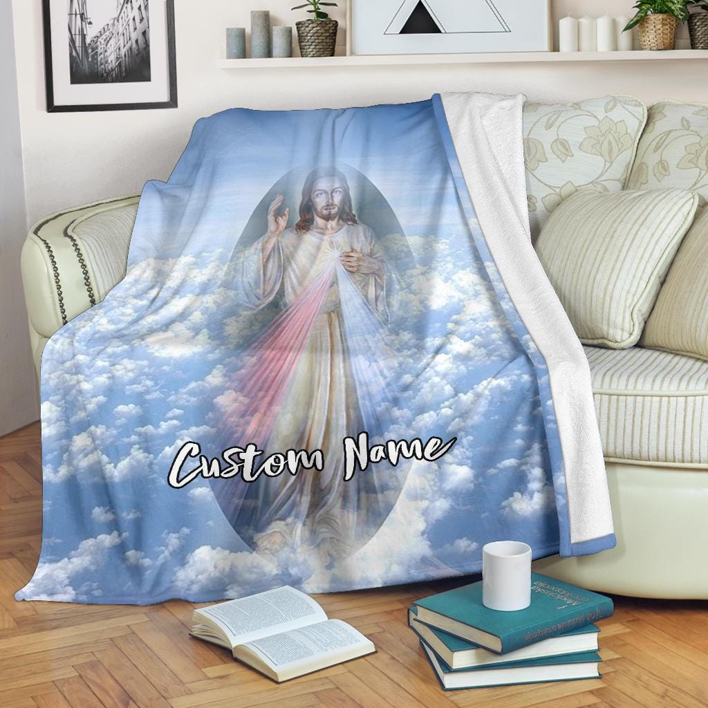Jesus Christ Blanket: Custom Name Fleece Throw