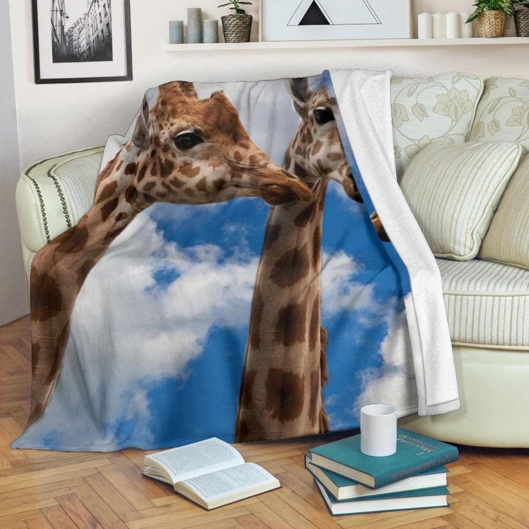 Giraffe Blanket / Giraffe Throw Blanket / Giraffe Fleece Etsy