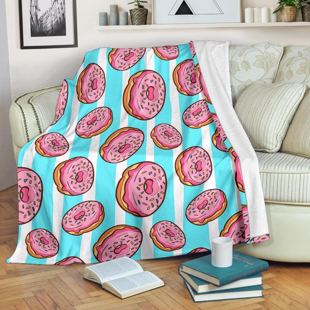 Donuts Blanket / Colorful Donut / Donut Blanket / Fleece Blanket