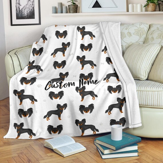 Russian Toy Terrier Custom Name Blanket Terrier Throw Blanket