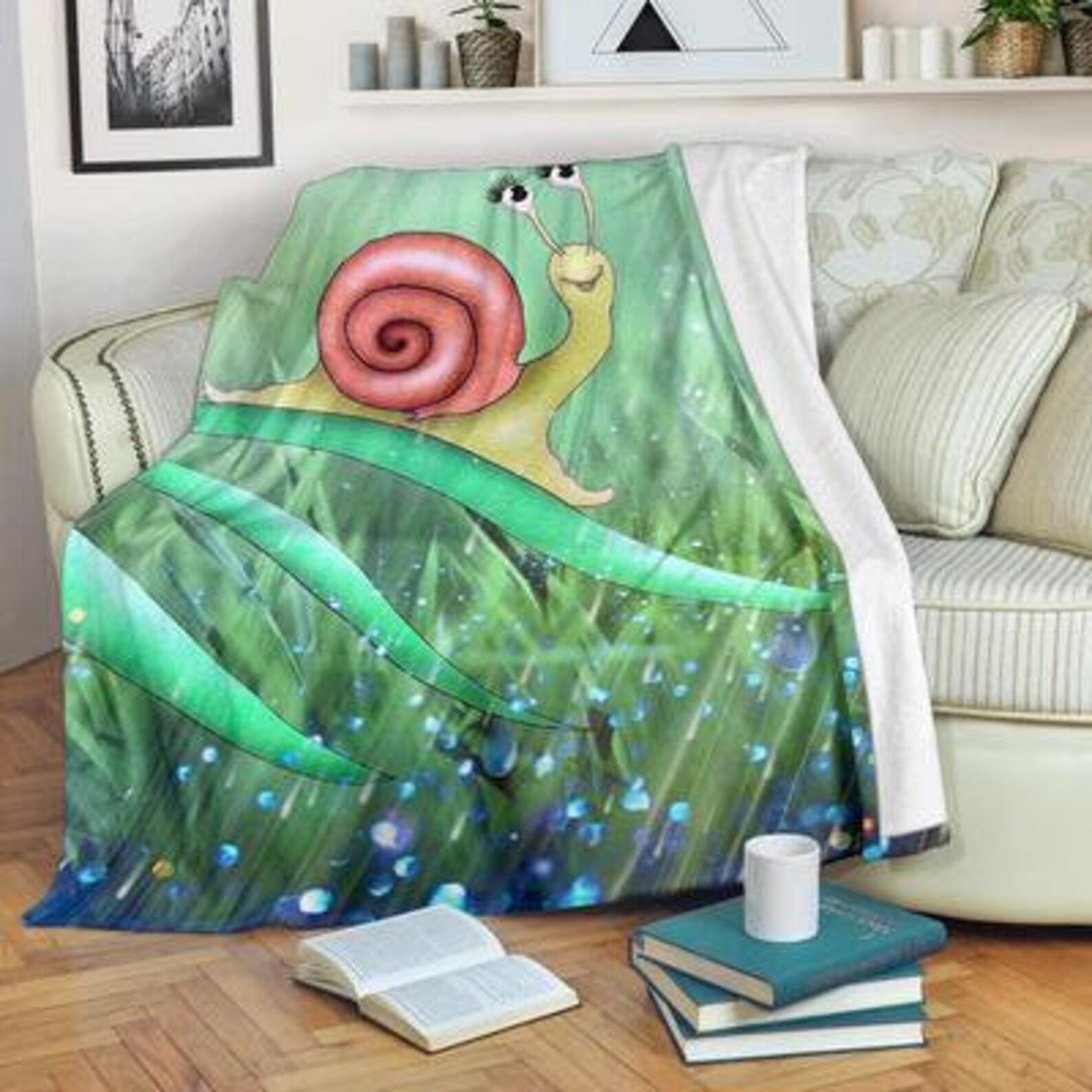 Snail Blanket / Snail Throw Blanket / Snail Fleece Blanket / Etsy