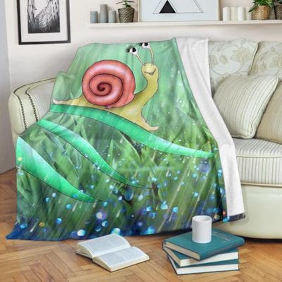 Snail Blanket / Snail Throw Blanket / Snail Fleece Blanket / Etsy