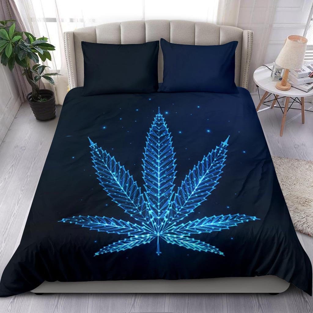 Marihuana-Blatt Fleecedecke – King Size, Weich, Aus Mikrofaser, Mit Verdunkelungsvorhang