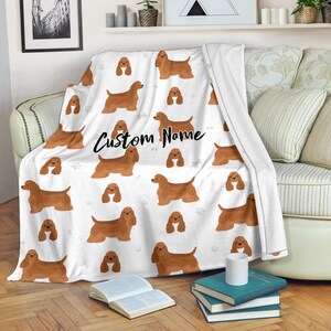 American Cocker Spaniel Blanket American Cocker Spaniel Comfy Cozy Fleece and Mink Sherpa Blanket Spaniel Dog Lovers Gift for Owner Etsy Canada