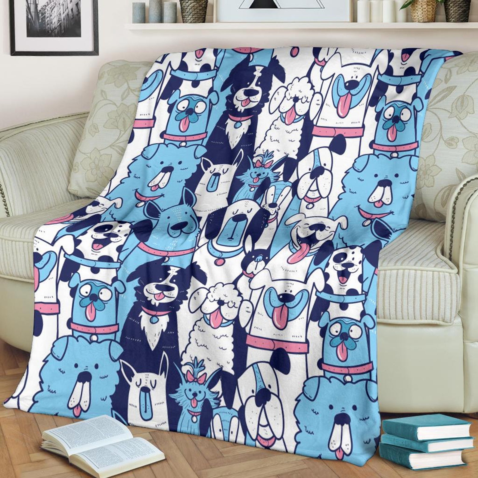 Dogs Blanket / Dogs Throw Blanket / Dogs Fleece Blanket / Dogs Etsy