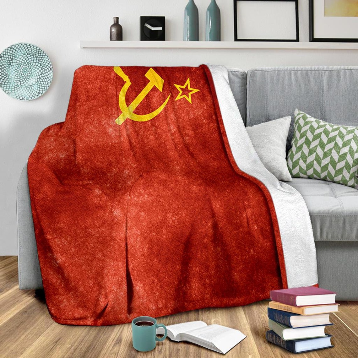 Soviet Union Old Russian Blanket / Russia Print Blanket / Etsy