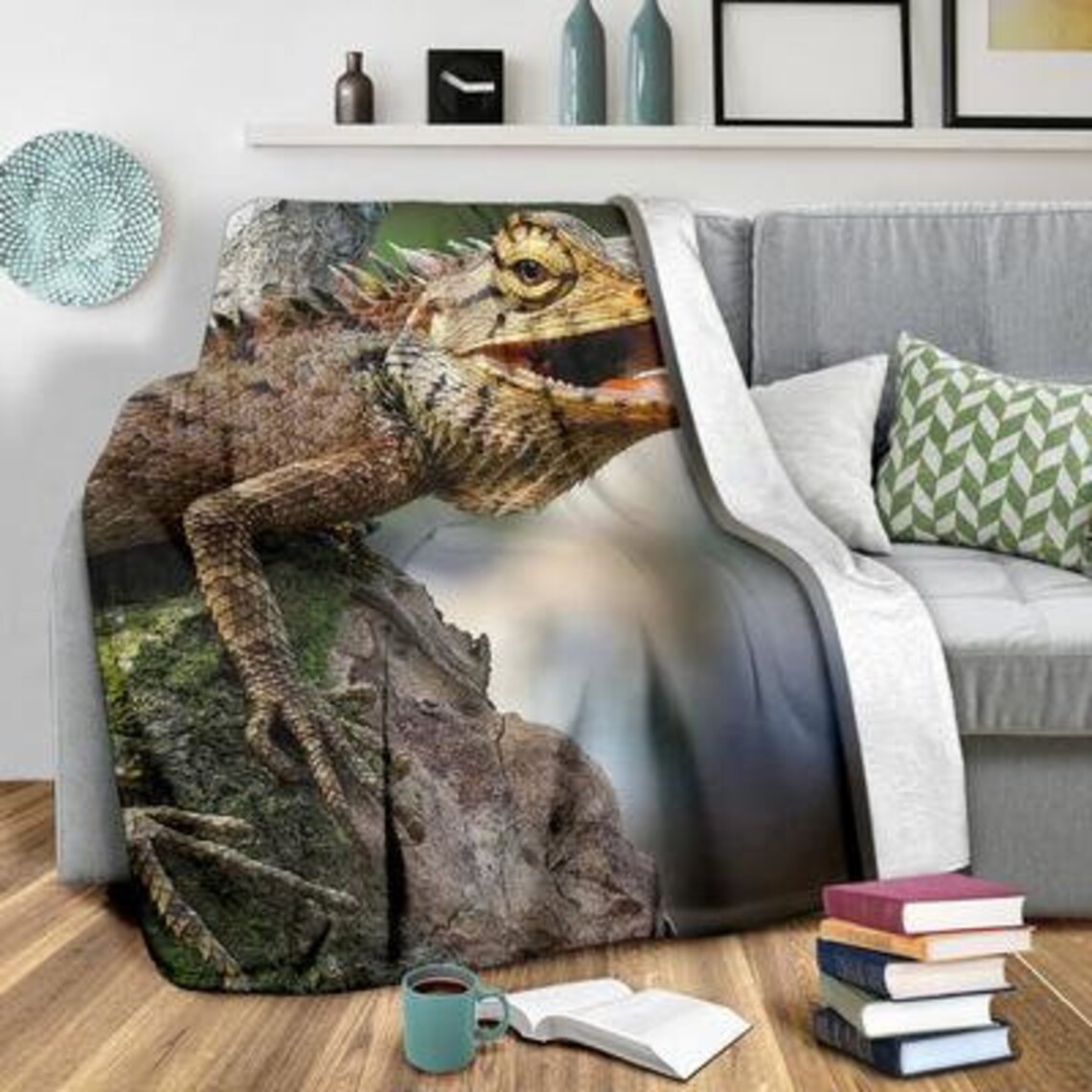 Iguana Blanket / Iguana Throw Blanket / Iguana Fleece Blanket Etsy