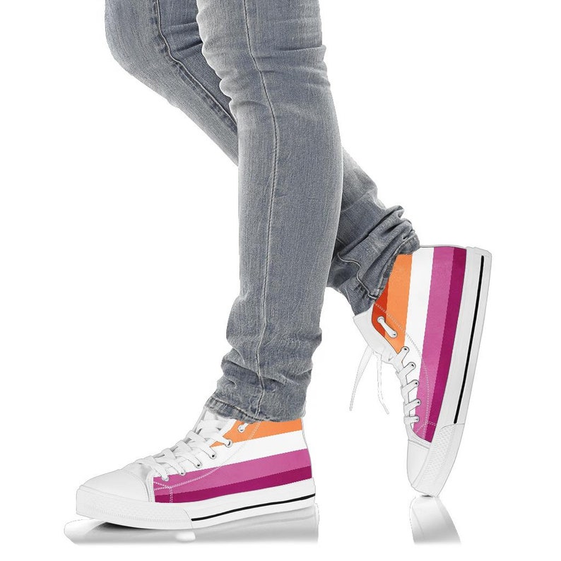 Lesbian High Top Sneakers /Lesbian High Top Shoes / Lesbian Custom Print Shoes / Lesbian Gift image 8