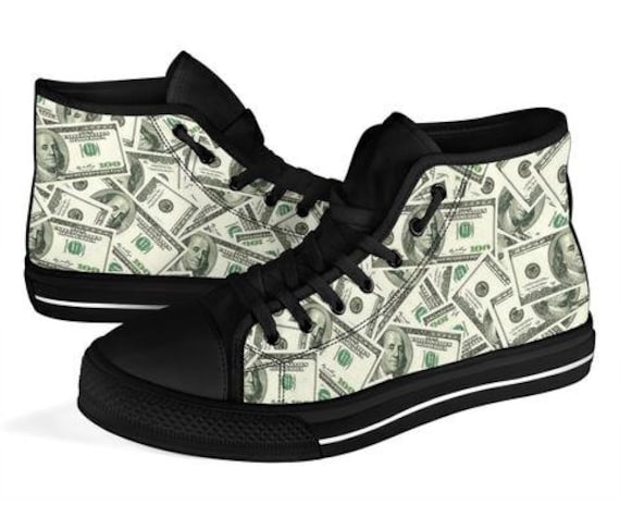 Dollar High Top Shoes / Money Custom Print Shoes / Dollar - Etsy