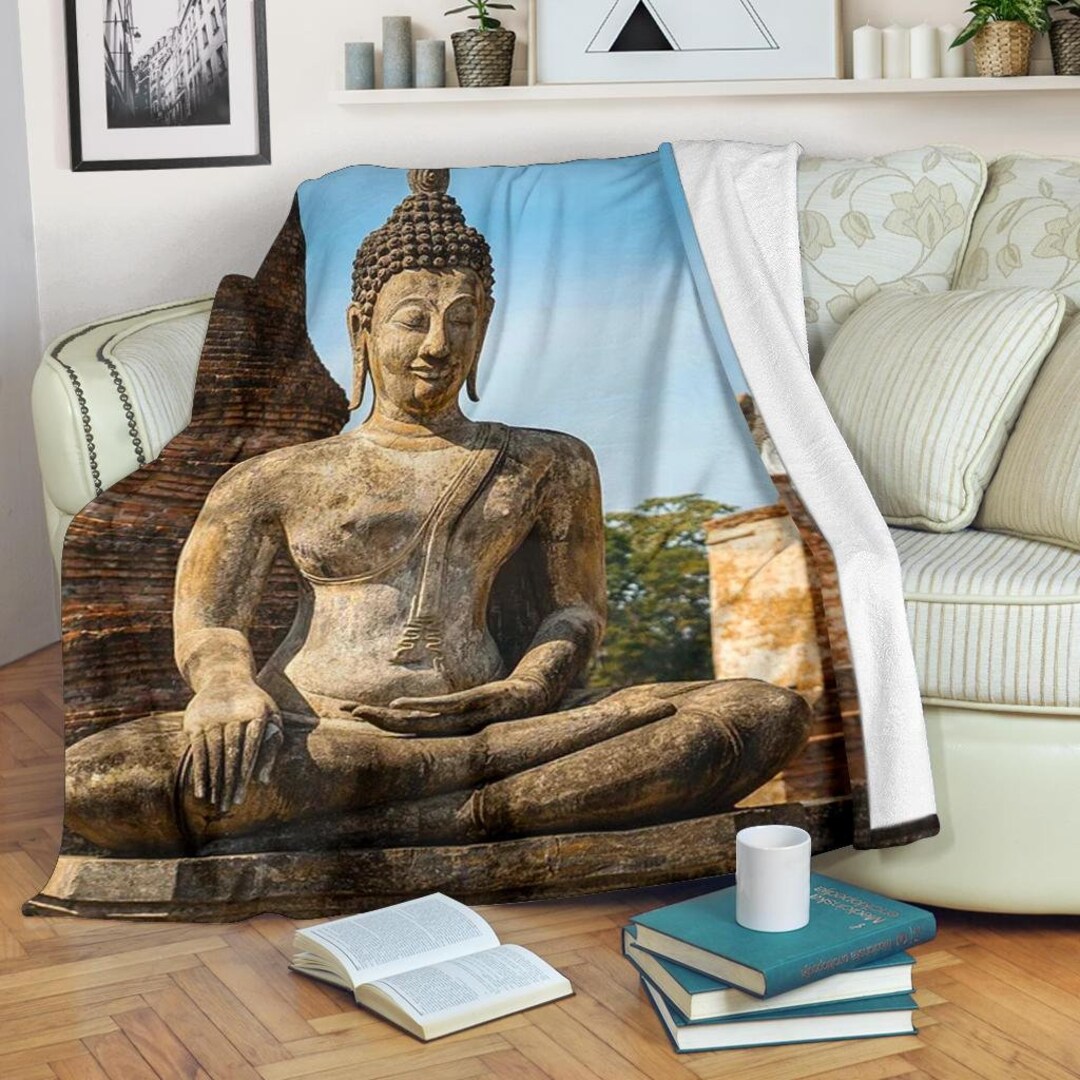 Buddha Blanket / Buddha Throw Blanket / Buddha Fleece Blanket / Buddha