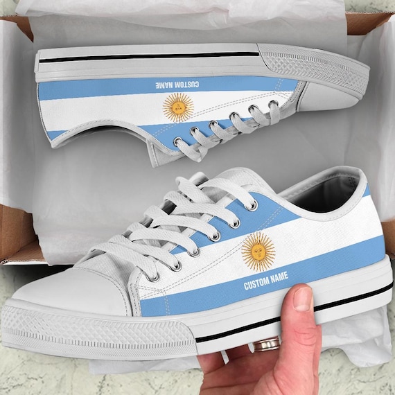 Sneakers con nome personalizzato bandiera Argentina Scarpe basse Argentina Sneakers basse Argentina Scarpe da ginnastica con stampa personalizzata Argentina Regalo Argentina Etsy Italia
