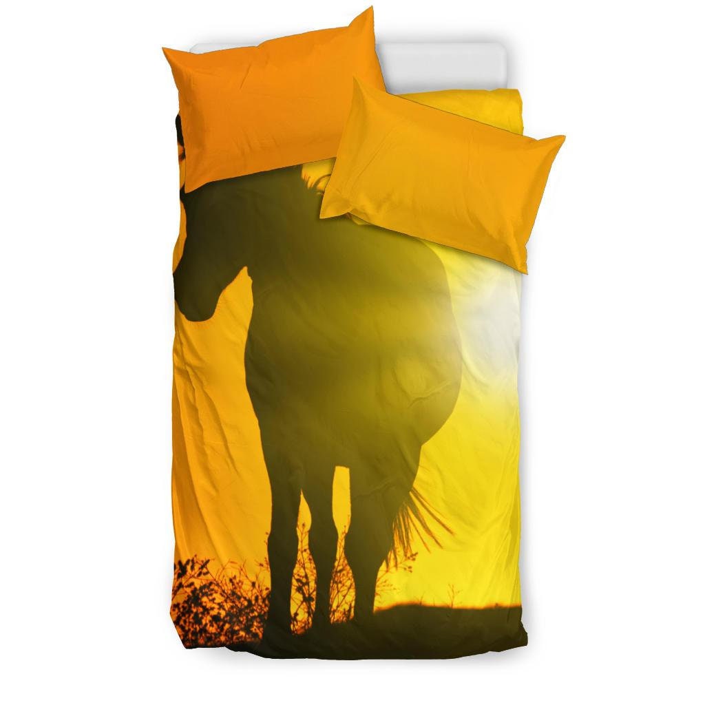 Horse Duvet Cover and Pillow Covers Horse Bedding Set Etsy UK