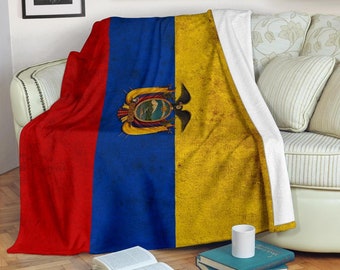 Ecuador Flag Blanket / Ecuador Flag Throw Blanket / Ecuador Flag Fleece Blanket / Ecuador Flag Adult Blanket / Ecuador Flag Kid Blanket