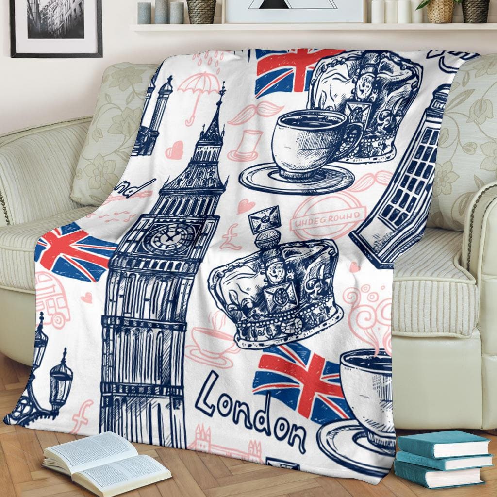 London Blanket / London Throw Blanket / London Fleece Blanket Etsy UK