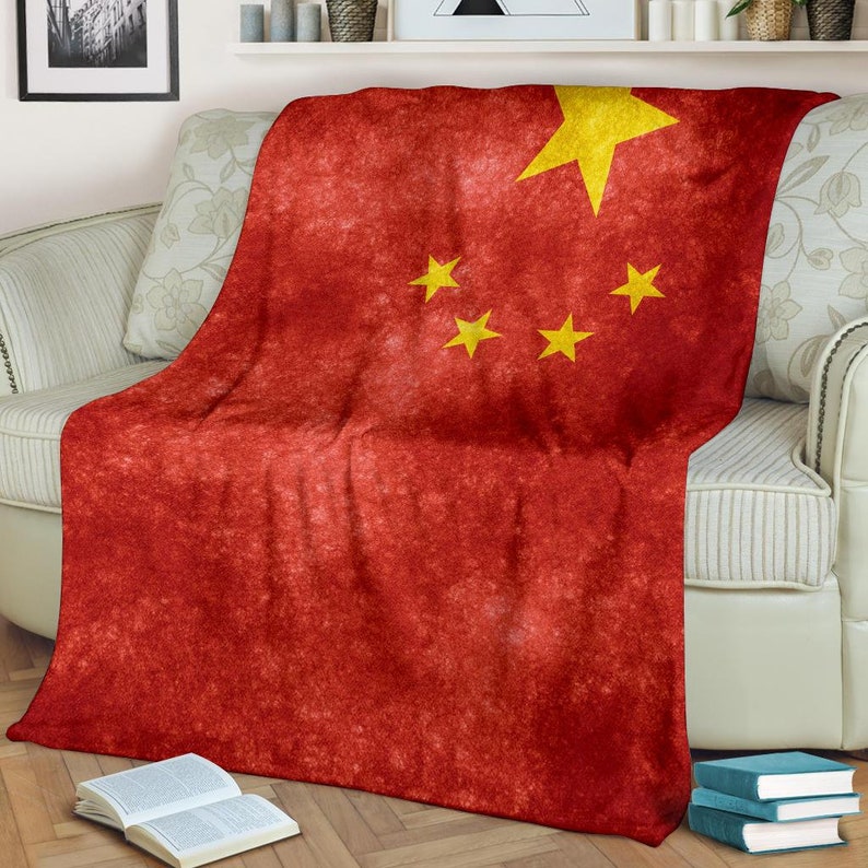 China Blanket / China Flag Blanket / China Fleece Blanket / Etsy