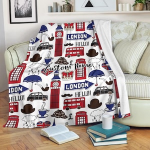 London Name Decke / London Decke / London Fleece-Decke / London Erwachsene Decke / London Kinderdecke / London Liebhaber Geschenk