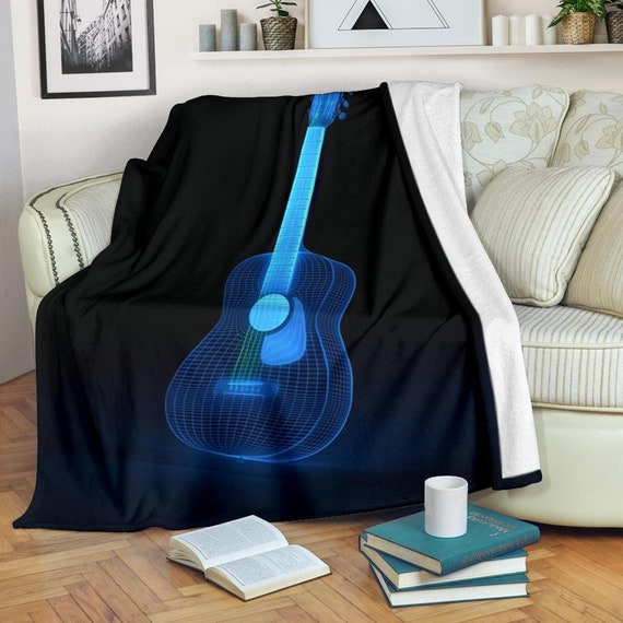 Totebest Guitar Notes Blanket Guitar Blanket Guitar Throw Blanket Guitar Fleece Blanket Guitar Adult Blanket Guitar Kid Blanket 