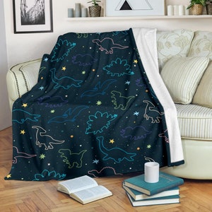 Dinosaur Blanket / Dinosaur Throw Blanket / Dinosaur Fleece Blanket / Dinosaur gift / Dinosaur Adult Blanket / Dinosaur Kid Blanket / Gift