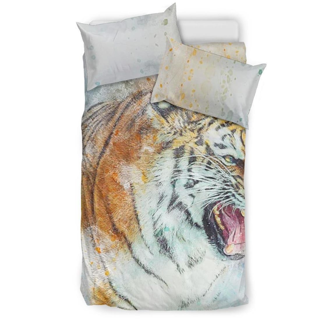 Tiger Duvet Cover and Pillow Covers Tiger Animal Bedding Set Etsy