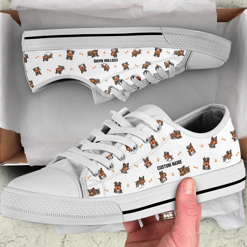 Shoes with pitbulls on them clearance