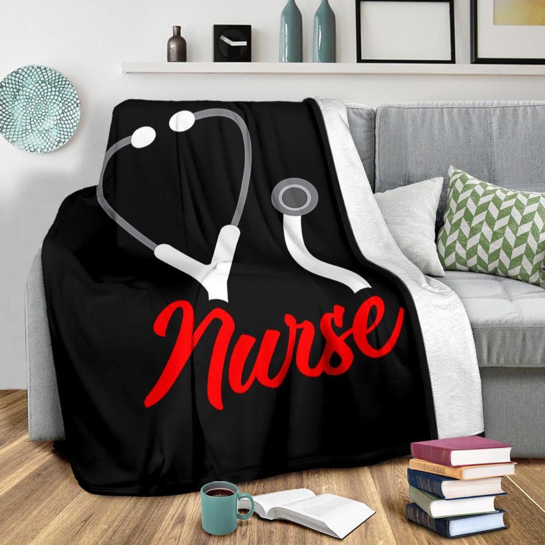 Nurse Blanket / Nurse Fleece Blanket / Nurse Throw Blanket / Etsy