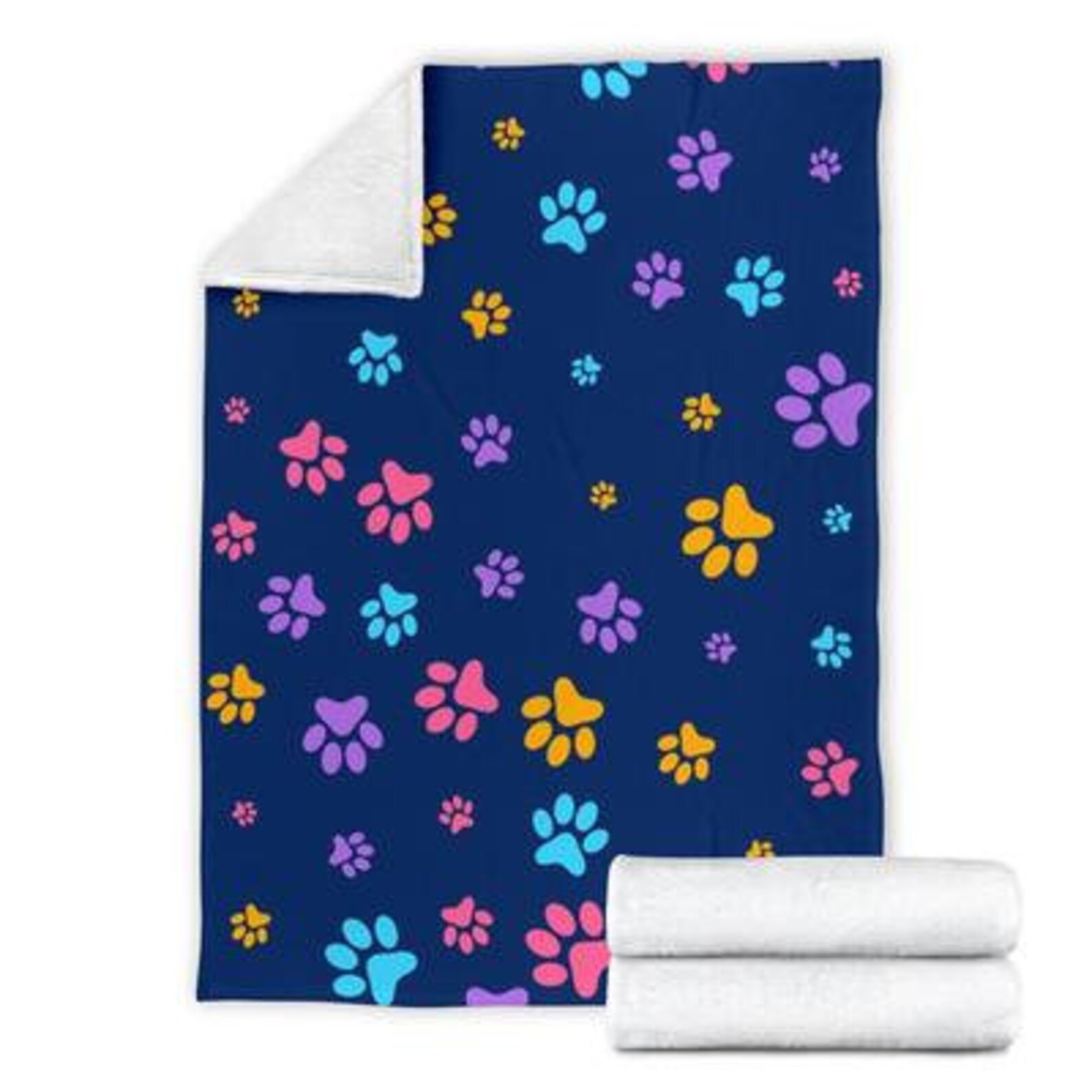 Pet Blanket / Dog Blanket / Cat Blanket / Paw Print Fleece Etsy