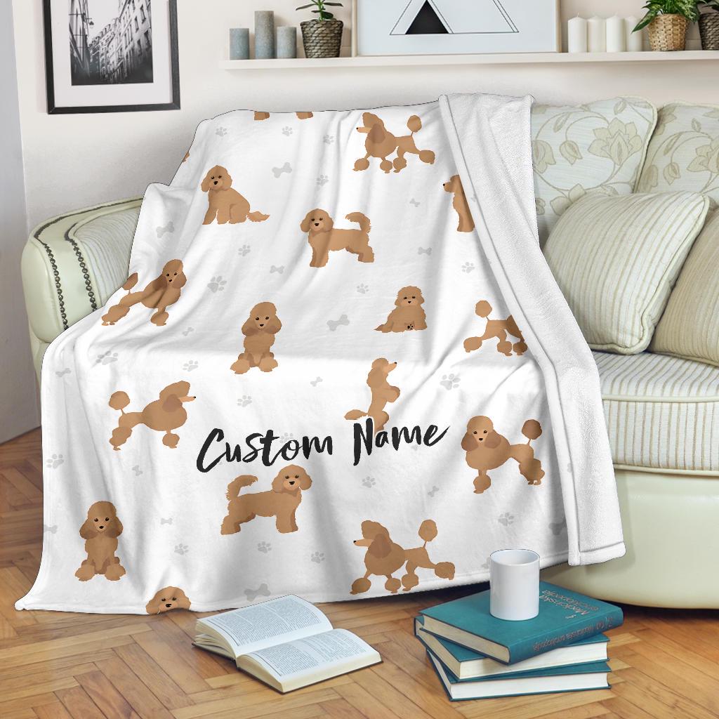 カスタムプードルフリースブランケット：パーソナライズされた犬用
