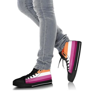 Lesbian High Top Sneakers /Lesbian High Top Shoes / Lesbian Custom Print Shoes / Lesbian Gift image 9