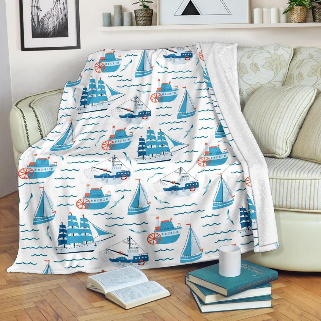 Sailing Blanket / Sailing Throw Blanket / Sailing Fleece Blanket