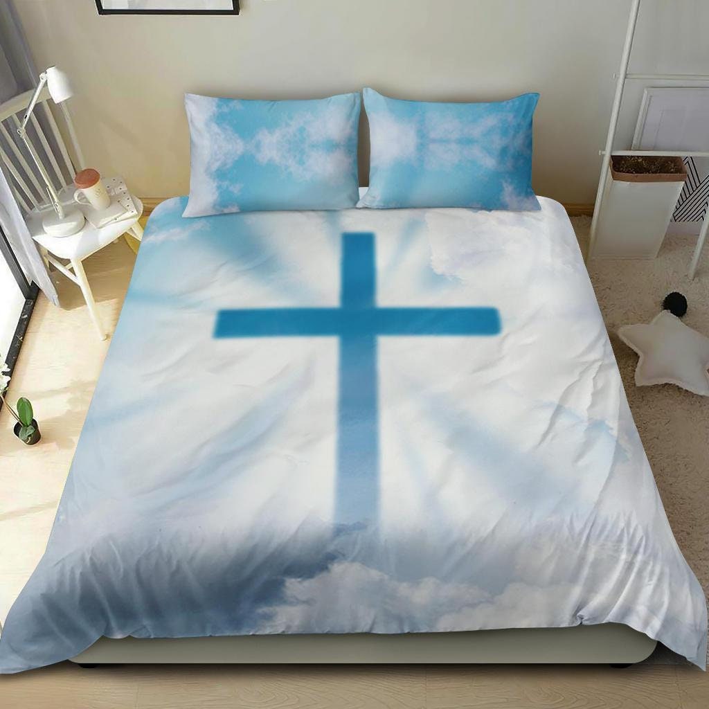 Holy Cross Duvet Cover and Pillow Covers Jesus Christ Etsy