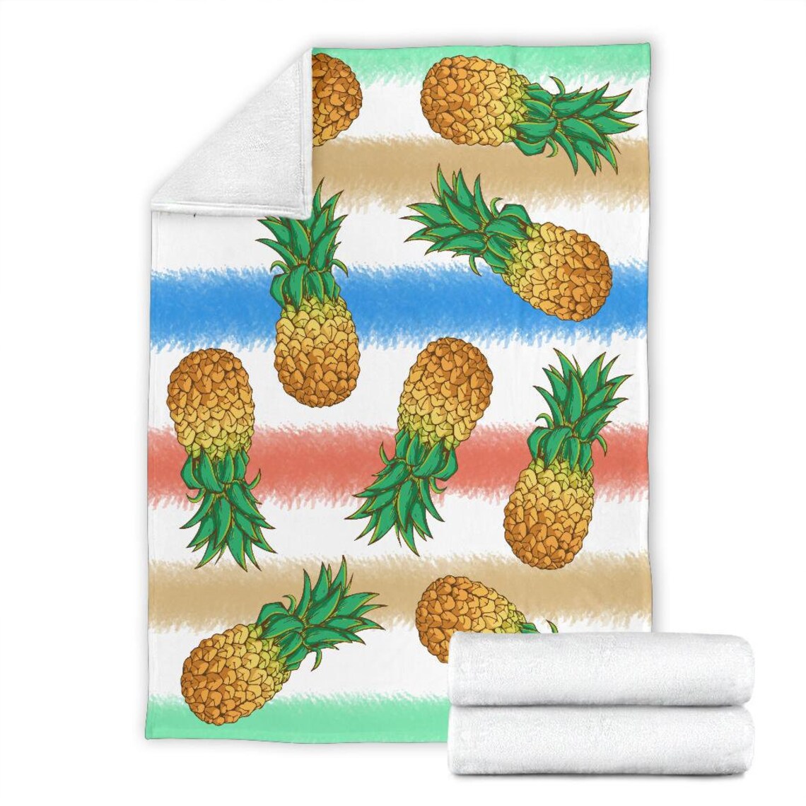 Pineapple Blanket / Pineapple Throw Blanket / Pineapple Fleece Etsy