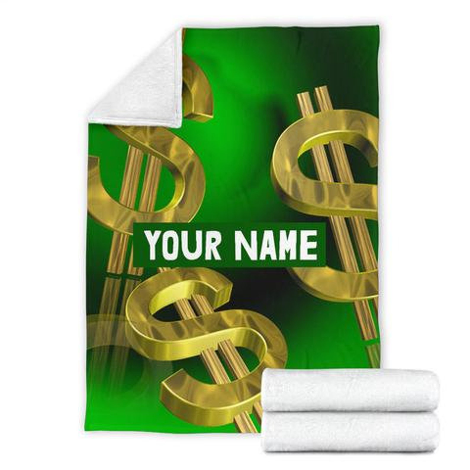 Dollar Custom Name Blanket / Dollar Throw Blanket / Money Etsy