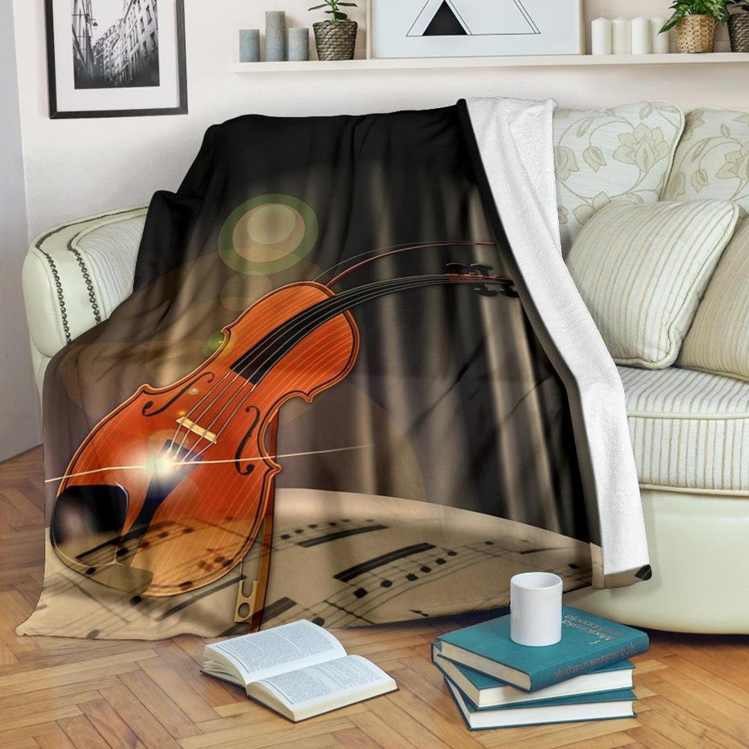 Violin Blanket / Fiddle Blanket / Violin Throw Blanket / Etsy UK