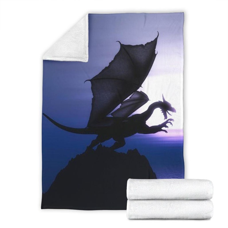 Dragon Blanket / Dragon Blanket / Dragon Fleece / Dragon gift / Dragon Adult Blanket / Dragon Kid Blanket image 3